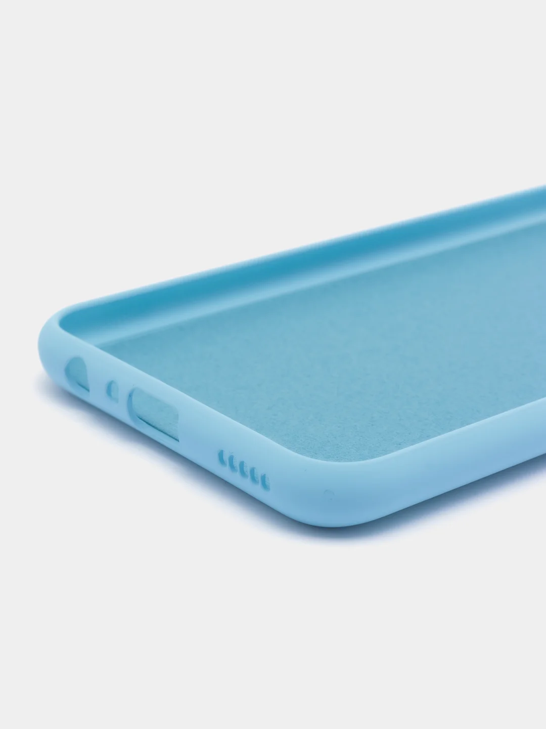 Голубой чехол Honor 10 lite / P Smart 2019, Хонор 10 лайт, Silicone Cover с закрытым низом