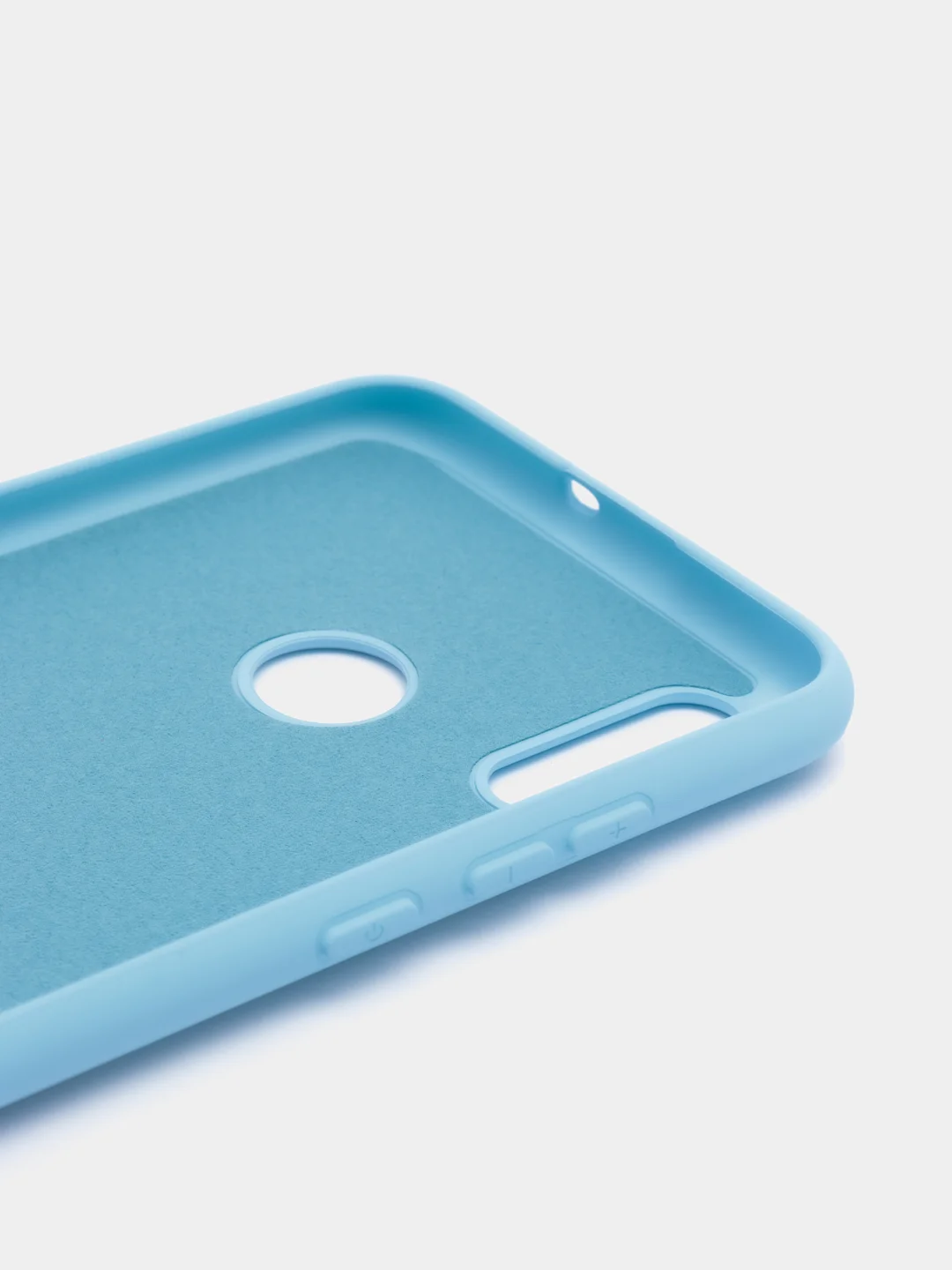 Голубой чехол Honor 10 lite / P Smart 2019, Хонор 10 лайт, Silicone Cover с закрытым низом