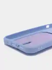 Синий чехол силиконовый для iPhone 7/8/SE/11/12/13/14/15/Plus/Pro Max, с карманом для карты