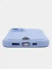 Синий чехол силиконовый для iPhone 7/8/SE/11/12/13/14/15/Plus/Pro Max, с карманом для карты
