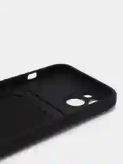 Тёмно-зелёный чехол силиконовый для iPhone 7/8/SE/11/12/13/14/15/Plus/Pro Max, с карманом для карты