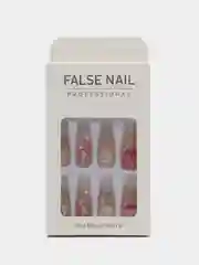 Багровый накладные ногти, 24 штуки