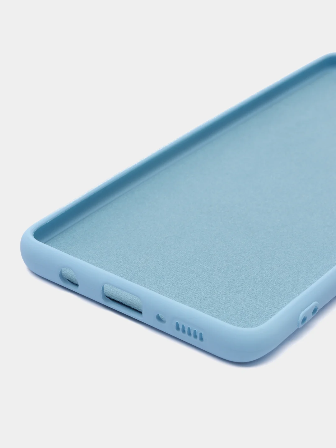 Голубой чехол Samsung Galaxy A71, Самсунг Галакси А71 силиконовый Silicone Cover