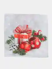 Серый металлик наволочка декоративная новогодняя 45/45 см