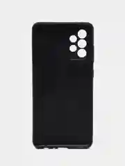Черный чехол Samsung Galaxy A72 (Самсунг Галакси А72), силиконовый, под кожу