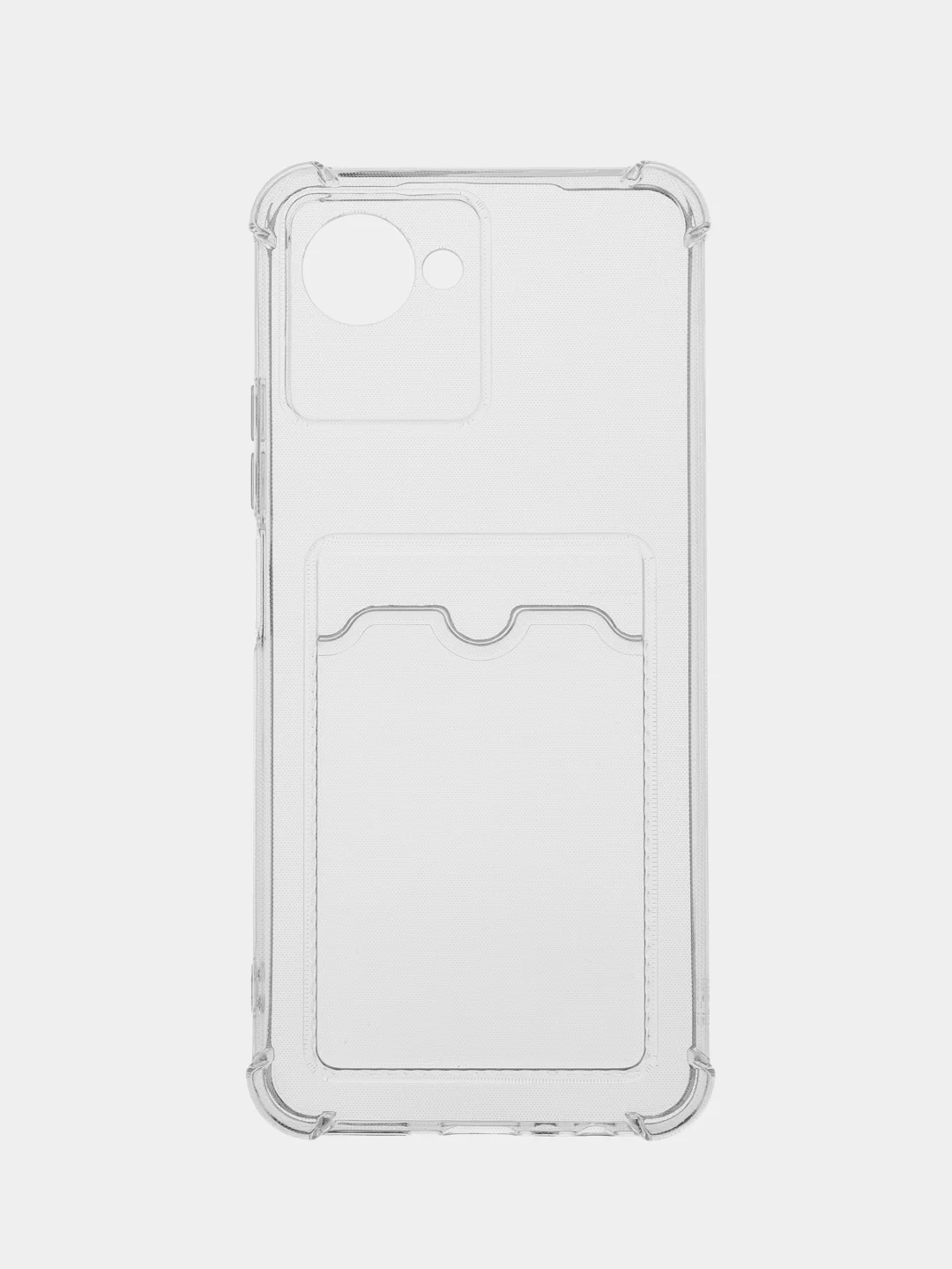 Прозрачный чехол противоударный Realme C30 C30s Narzo 50i Prime Реалми прозрачный карманом для карты