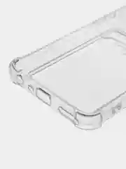 Прозрачный чехол противоударный для Realme C35 (Реалми С35), прозрачный, с карманом для карты