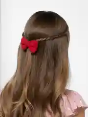 Бордовый детские заколки