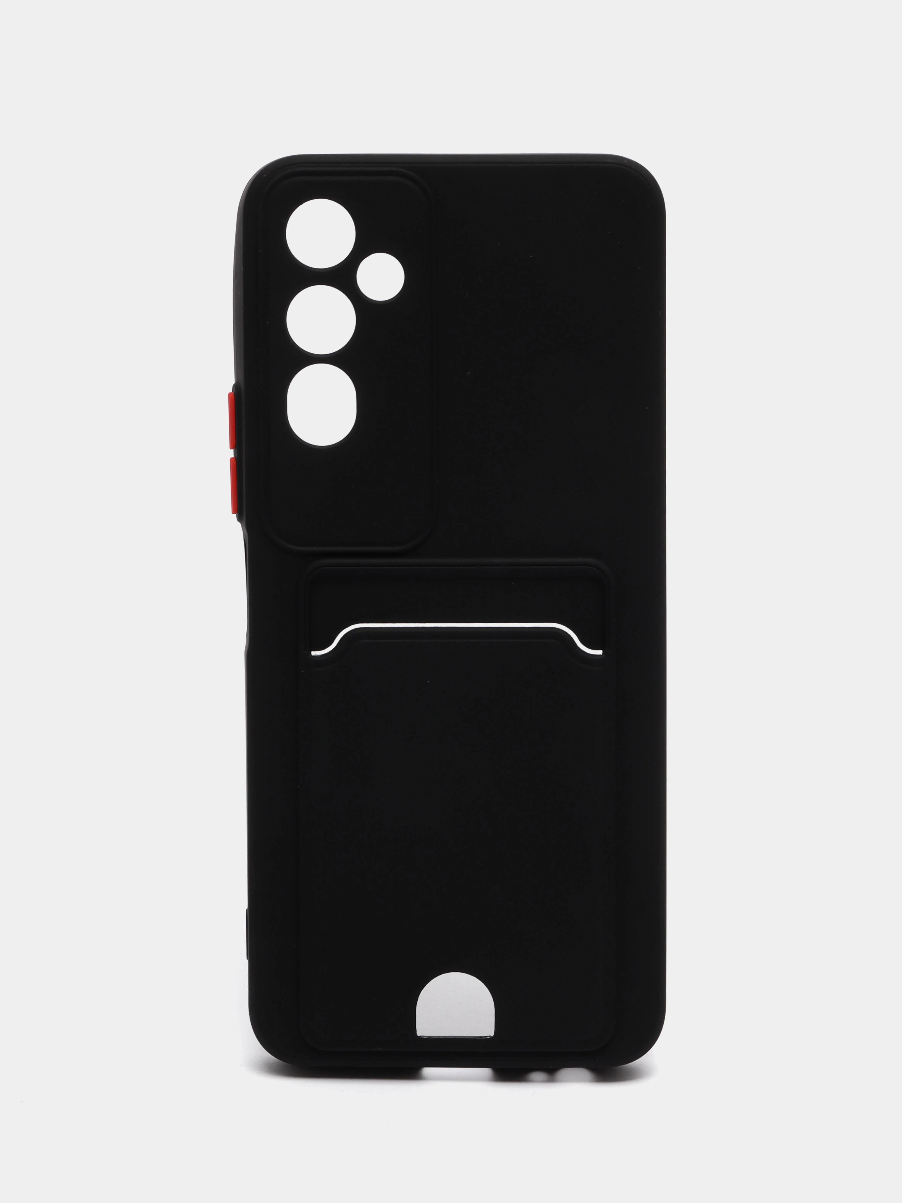 Черный чехол TECNO POVA NEO 2  / TECNO POVA 4 с защитой камеры и карманом для пластиковой карты