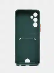 Тёмно-зелёный чехол TECNO POVA NEO 2  / TECNO POVA 4 с защитой камеры и карманом для пластиковой карты