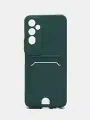 Тёмно-зелёный чехол TECNO POVA NEO 2  / TECNO POVA 4 с защитой камеры и карманом для пластиковой карты