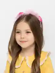 Ободок нежно розовый с розочками