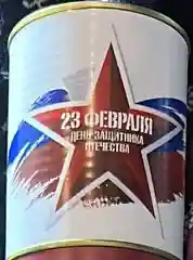Белый носки подарочные "23 февраля", в банке, мужские