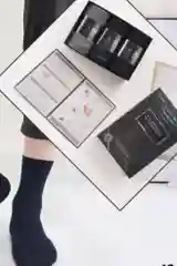 Черный подарочный набор мужских носков, 3 пары