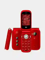 Красный сотовый телефон BQ 2451 Daze, с камерой, 2 SIM, 1200 мАч