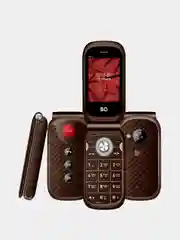 Коричневый сотовый телефон BQ 2451 Daze, с камерой, 2 SIM, 1200 мАч