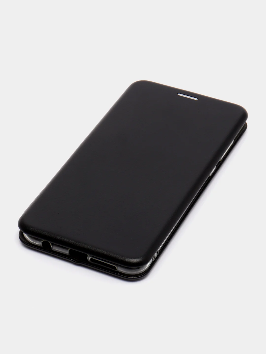 Черный чехол-книжка на Huawei Nova 2S из эко кожи, с карманом для карт