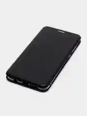 Черный чехол-книжка на Huawei Nova 2S из эко кожи, с карманом для карт
