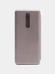 Серый чехол-книжка на Xiaomi Redmi K30 / Poco X2, из экокожи, с карманом для карт