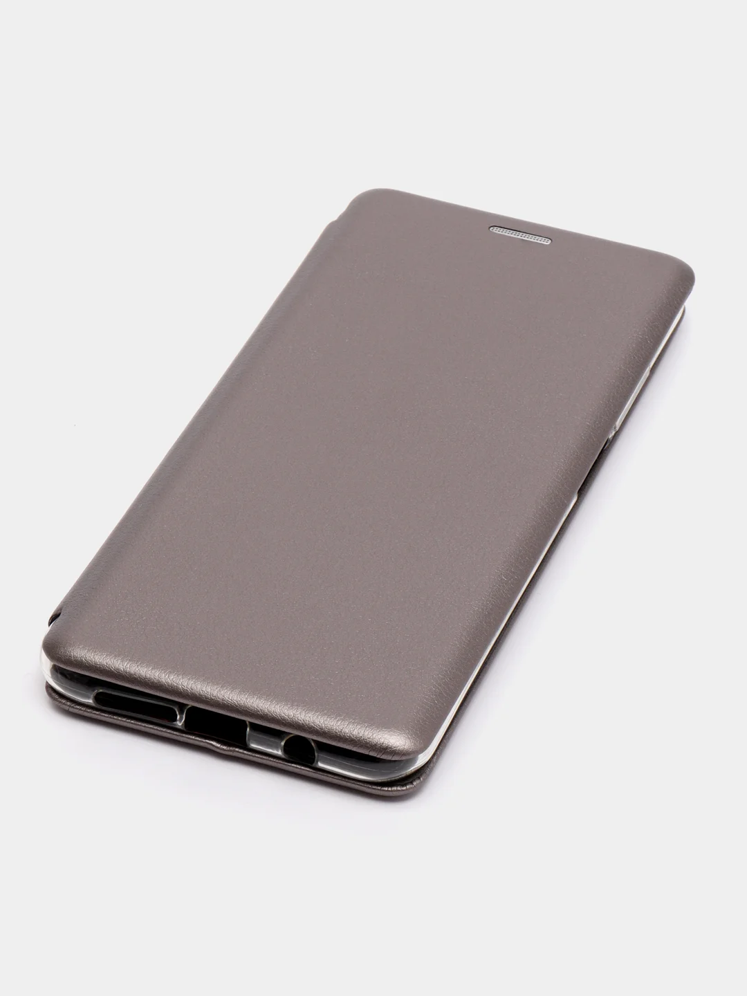 Серый чехол-книжка на Xiaomi Redmi K30 / Poco X2, из экокожи, с карманом для карт