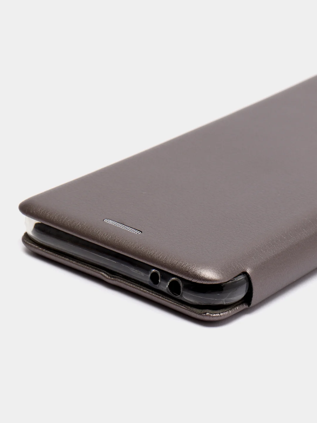 Серый чехол-книжка на Xiaomi Redmi K30 / Poco X2, из экокожи, с карманом для карт