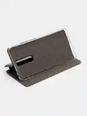 Серый чехол-книжка на Xiaomi Redmi K30 / Poco X2, из экокожи, с карманом для карт