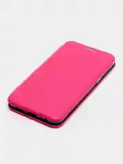Фуксия чехол-книжка на Samsung Galaxy A6S, из экокожи, с карманом для карт