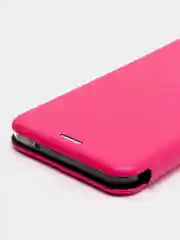 Фуксия чехол-книжка на Samsung Galaxy A6S, из экокожи, с карманом для карт