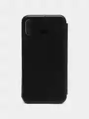 Черный чехол-книжка на Samsung Galaxy A6S, из экокожи, с карманом для карт