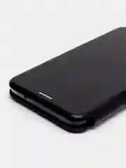 Черный чехол-книжка на Samsung Galaxy A6S, из экокожи, с карманом для карт