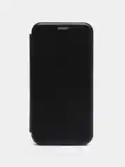 Черный чехол-книжка на Samsung Galaxy A6S, из экокожи, с карманом для карт