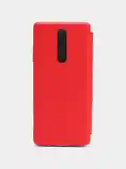 Красный чехол-книжка на Xiaomi Redmi K30 / Poco X2, из экокожи, с карманом для карт