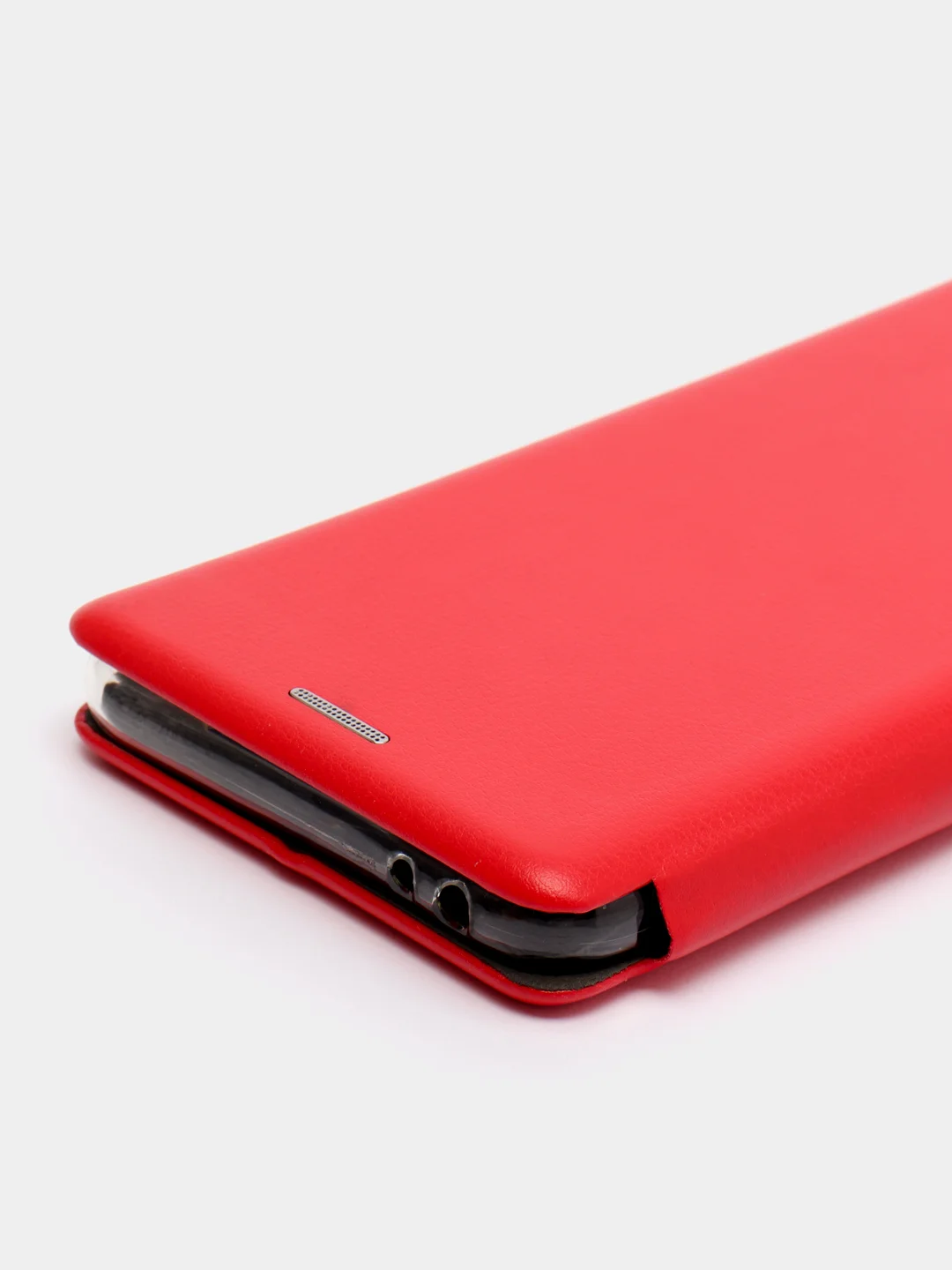 Красный чехол-книжка на Xiaomi Redmi K30 / Poco X2, из экокожи, с карманом для карт