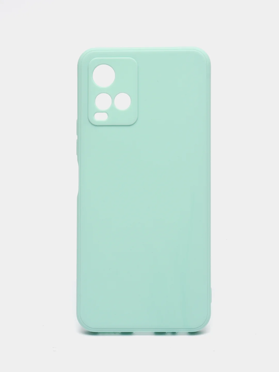 Бирюзовый силиконовый чехол для Vivo Y33s, Y21 2021 (Виво у33С, у21 2021), прозрачный