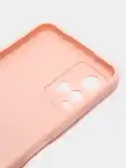 Розовый силиконовый чехол для Vivo Y33s, Y21 2021 (Виво у33С, у21 2021), прозрачный