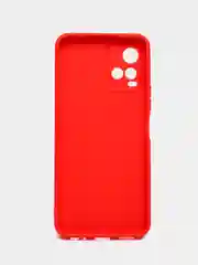 Красный силиконовый чехол для Vivo Y33s, Y21 2021 (Виво у33С, у21 2021), прозрачный