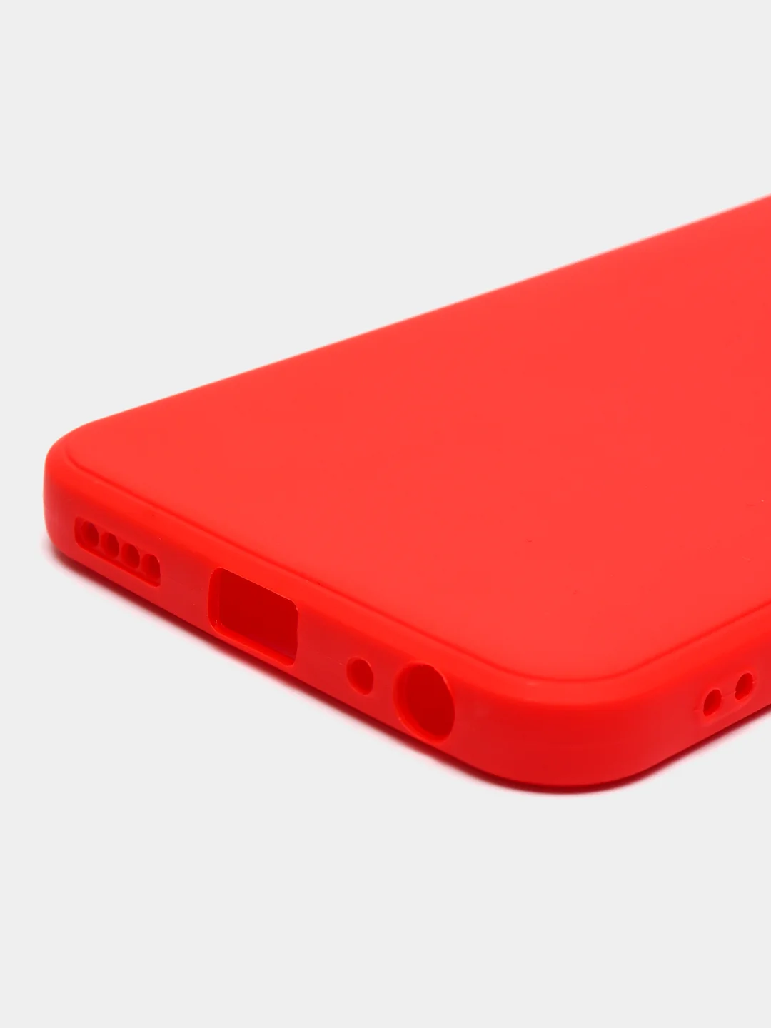 Красный силиконовый чехол для Vivo Y33s, Y21 2021 (Виво у33С, у21 2021), прозрачный