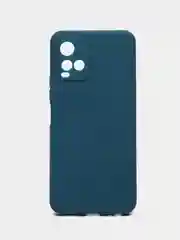 Синий силиконовый чехол для Vivo Y33s, Y21 2021 (Виво у33С, у21 2021), прозрачный