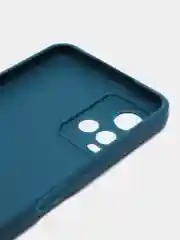 Синий силиконовый чехол для Vivo Y33s, Y21 2021 (Виво у33С, у21 2021), прозрачный