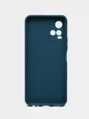 Синий силиконовый чехол для Vivo Y33s, Y21 2021 (Виво у33С, у21 2021), прозрачный