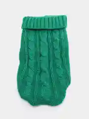 Зеленый вязанный свитер для собак