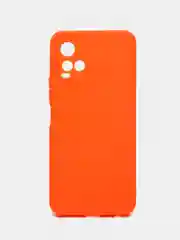 Оранжевый силиконовый чехол для Vivo Y33s, Y21 2021 (Виво у33С, у21 2021), прозрачный