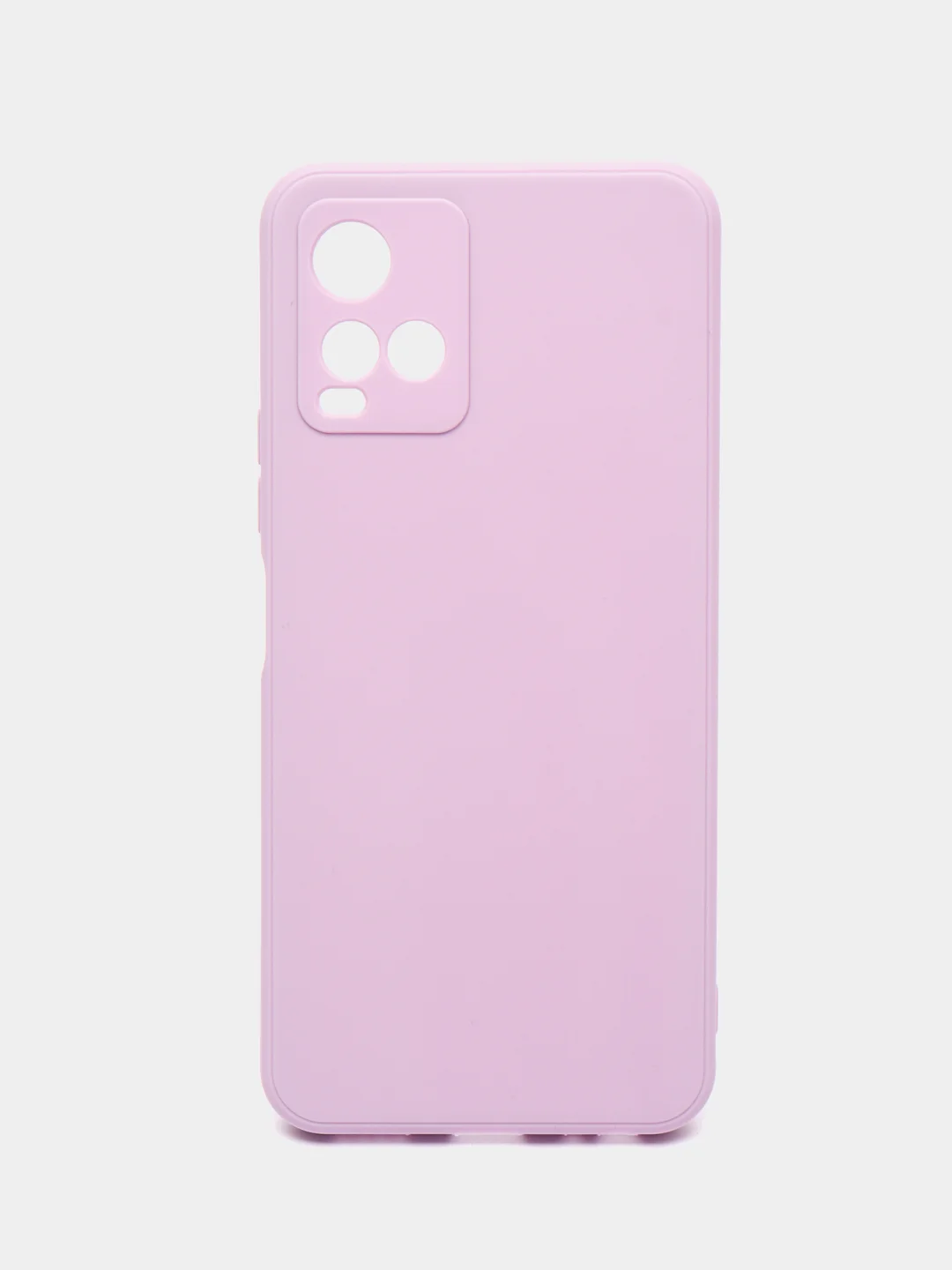 Сиреневый силиконовый чехол для Vivo Y33s, Y21 2021 (Виво у33С, у21 2021), прозрачный