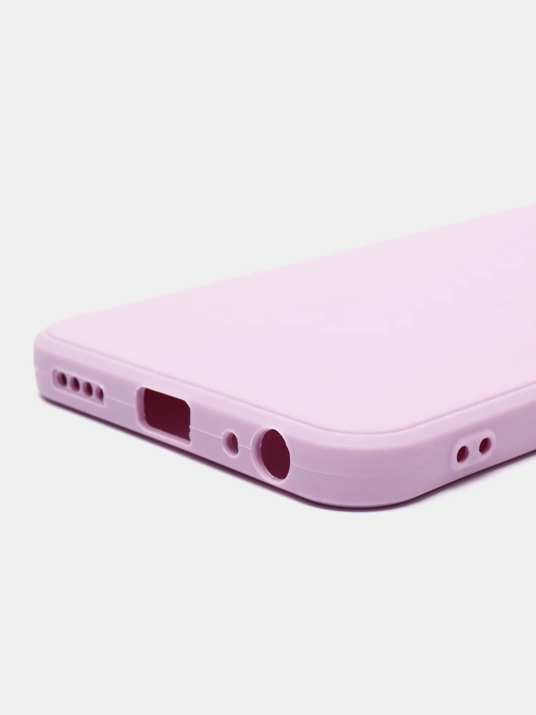 Сиреневый силиконовый чехол для Vivo Y33s, Y21 2021 (Виво у33С, у21 2021), прозрачный