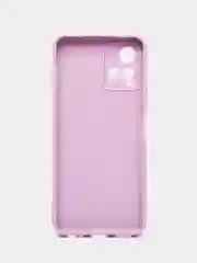 Сиреневый силиконовый чехол для Vivo Y33s, Y21 2021 (Виво у33С, у21 2021), прозрачный