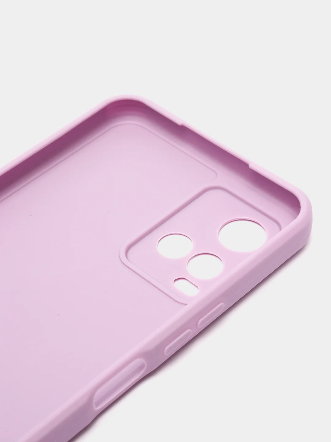 Сиреневый силиконовый чехол для Vivo Y33s, Y21 2021 (Виво у33С, у21 2021), прозрачный