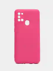 Вишнёвый чехол Samsung Galaxy A21s, Самунг Галакси А21с силиконовый Silicone Cover с закрытым низом