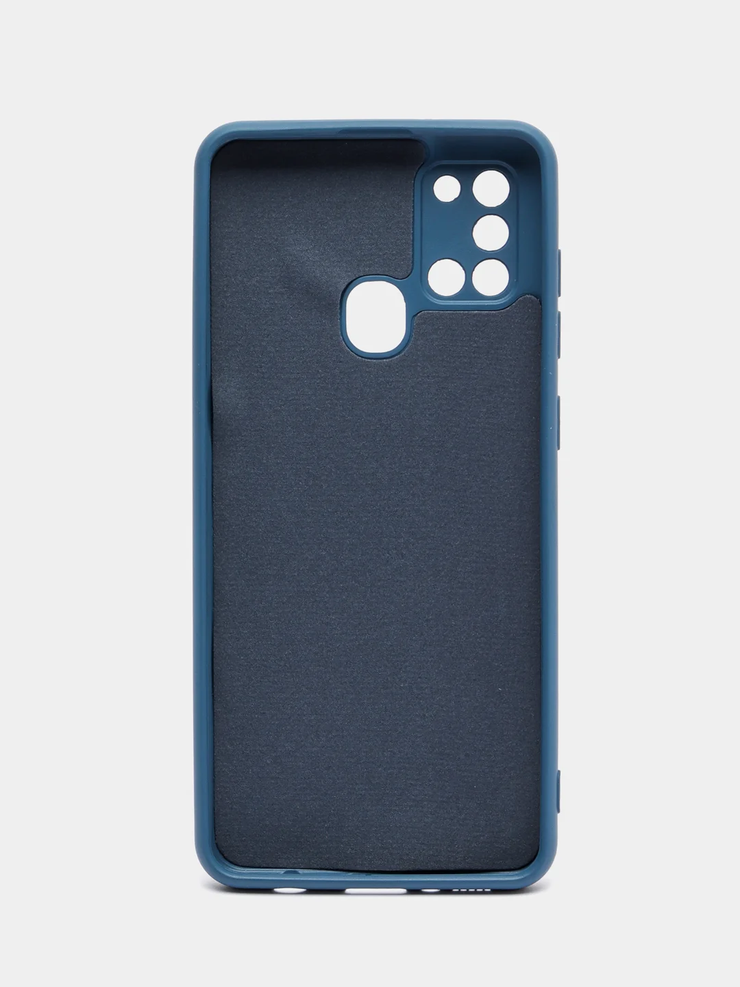 Синий чехол Samsung Galaxy A21s, Самунг Галакси А21с силиконовый Silicone Cover с закрытым низом