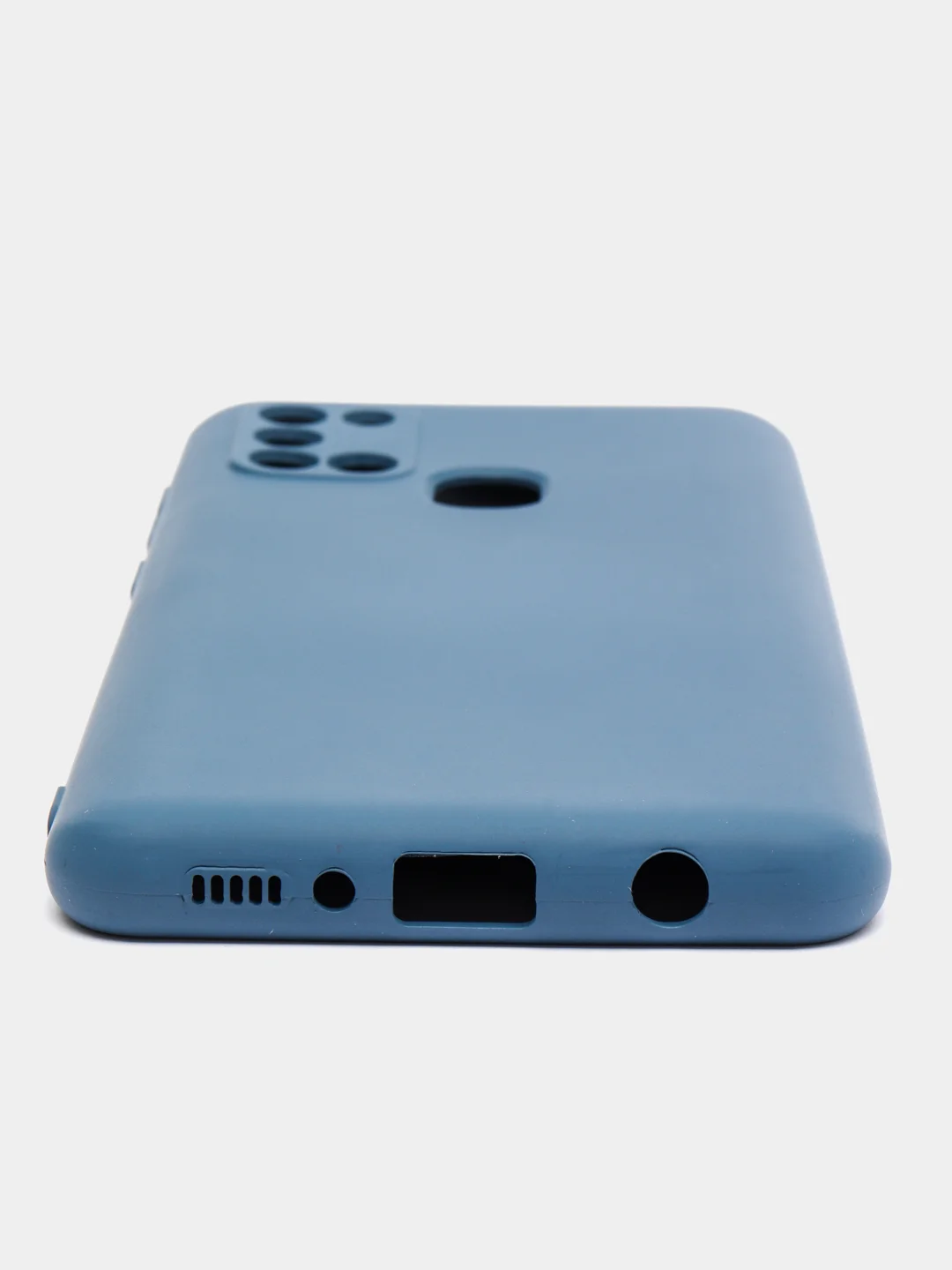 Синий чехол Samsung Galaxy A21s, Самунг Галакси А21с силиконовый Silicone Cover с закрытым низом