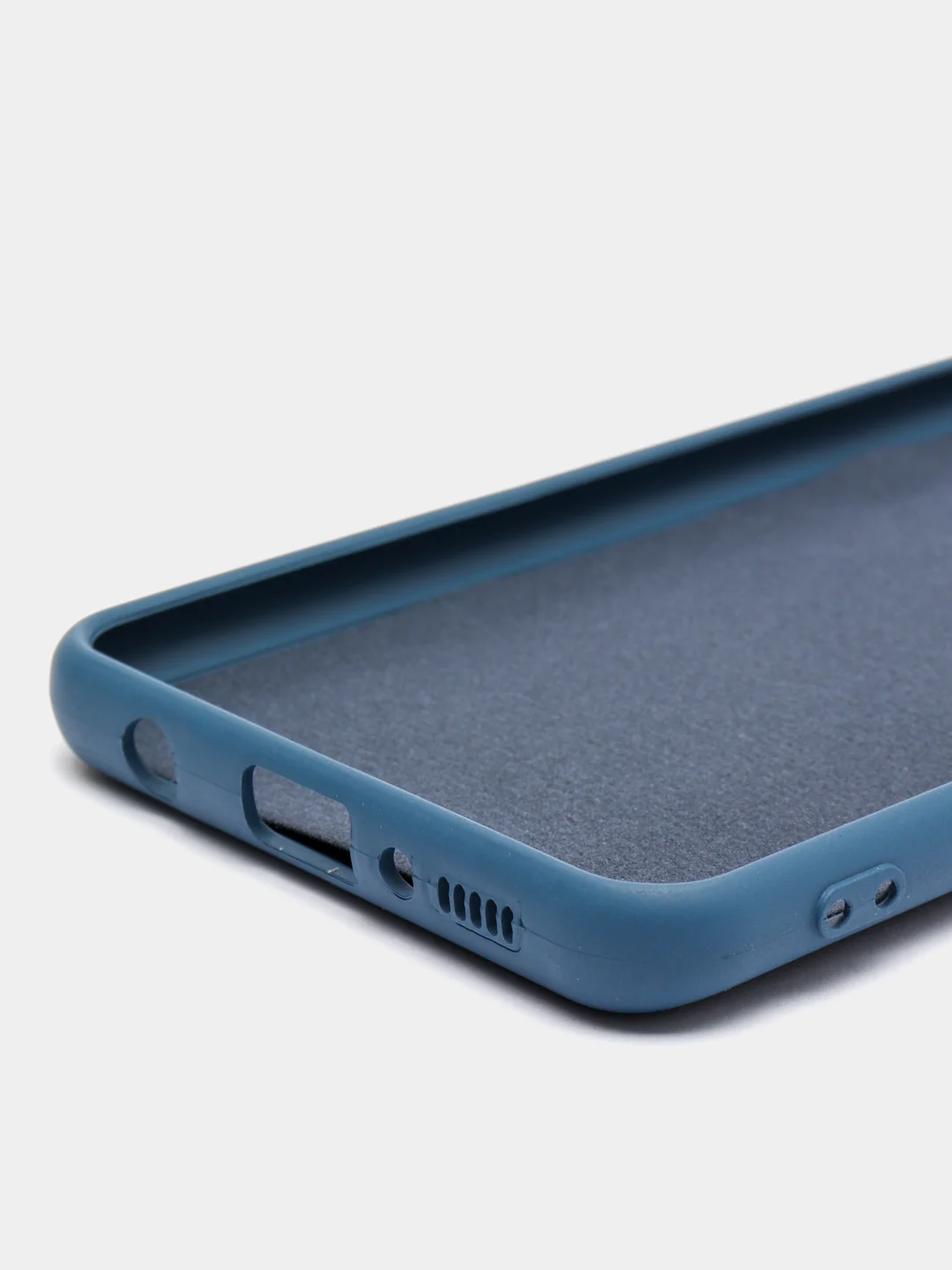 Синий чехол Samsung Galaxy A21s, Самунг Галакси А21с силиконовый Silicone Cover с закрытым низом